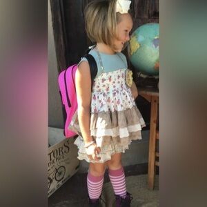 Mustard Pie Floral Tiered top and pants set